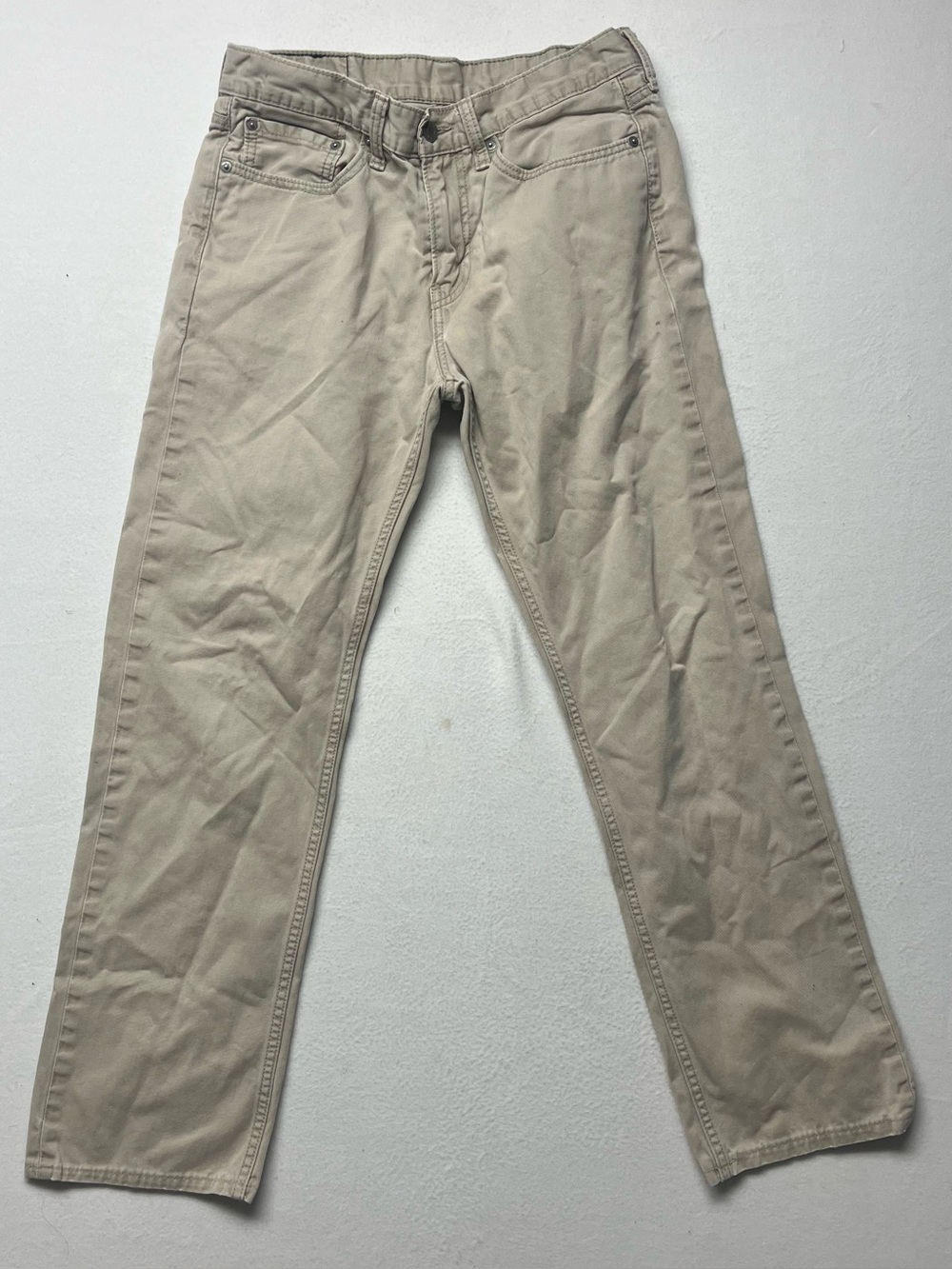 Levi’s 514 Jeans Men's 31X32 (actual 31" inseam) Tan Khaki Straight Fit Pants